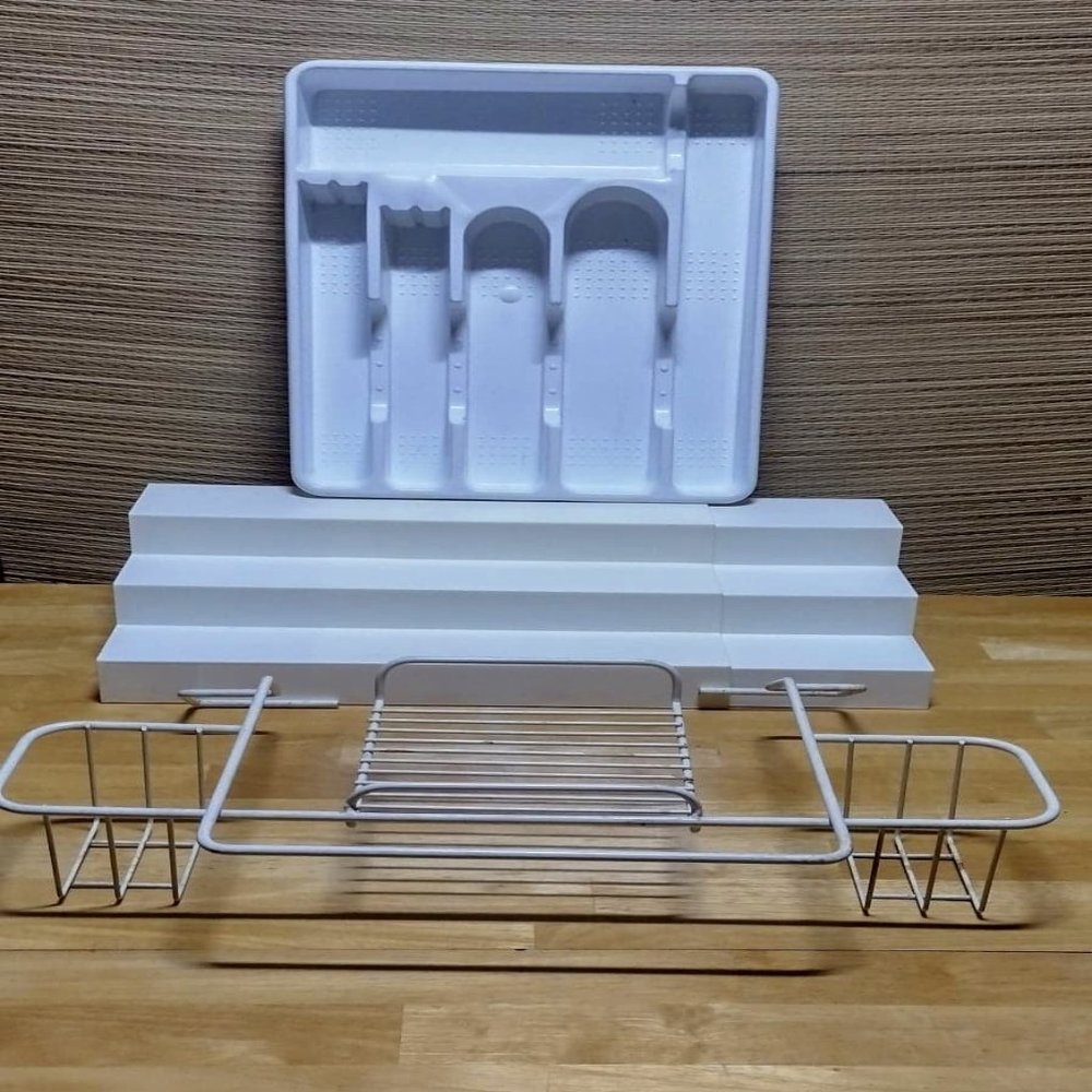 3 pc. Kitchen Organizer Bundle - spice rack, drawer organizer & wire rack